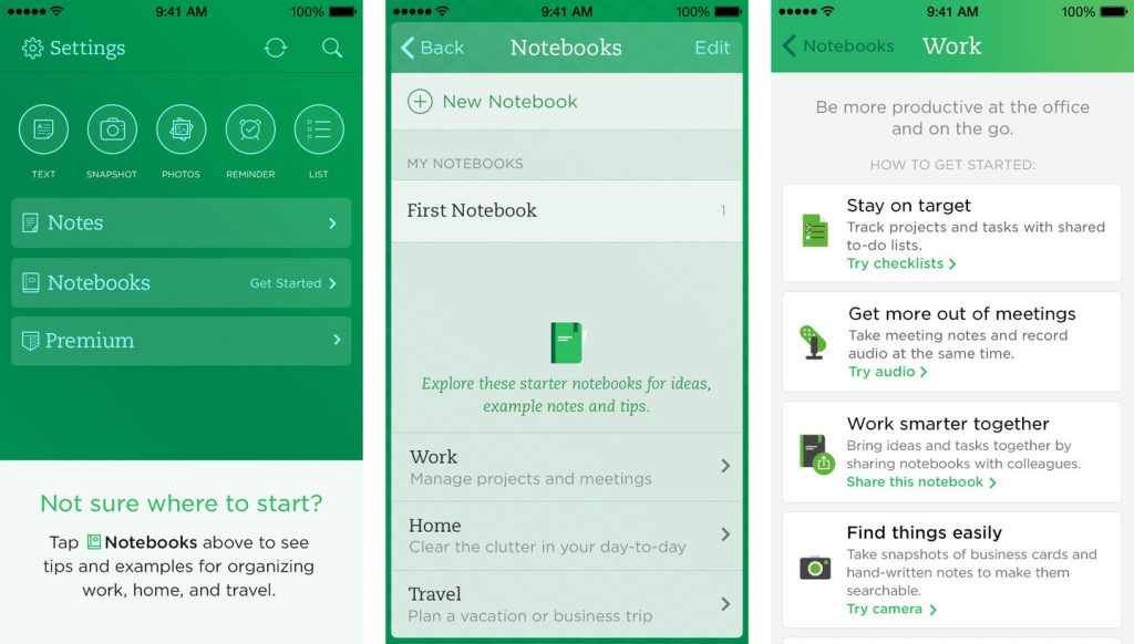 Evernote app